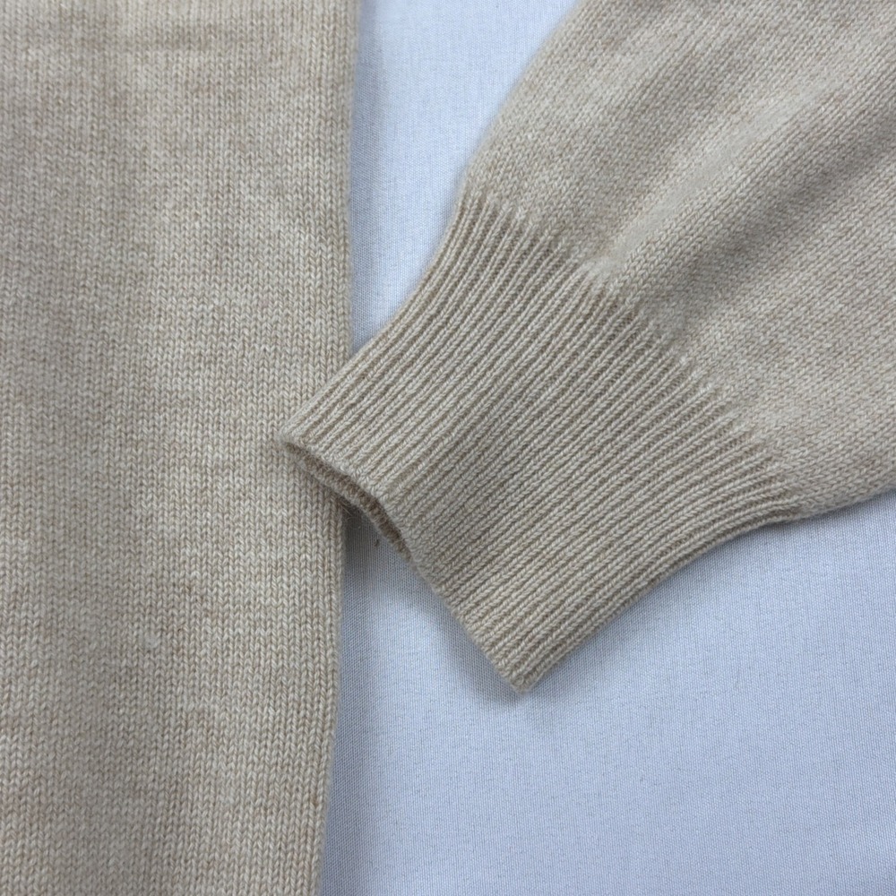 Daniel Cremieux Sweater Mens M Tan V-Neck Pullover Cashmere Classic Tight-Knit - Picture 3 of 10
